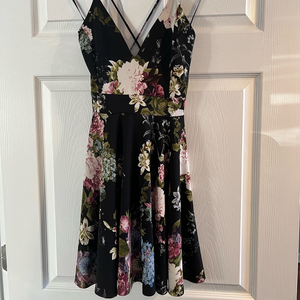 Black floral dress